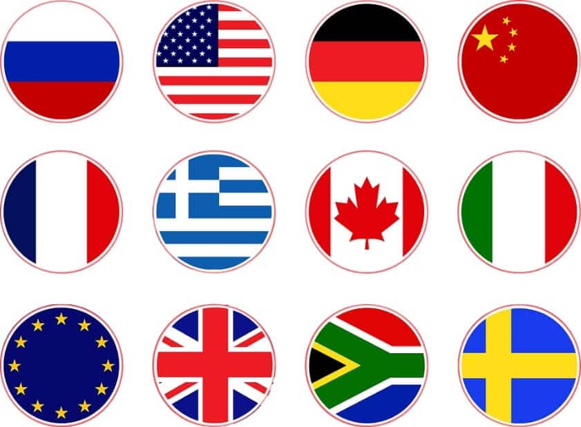 drapeaux mondiaux